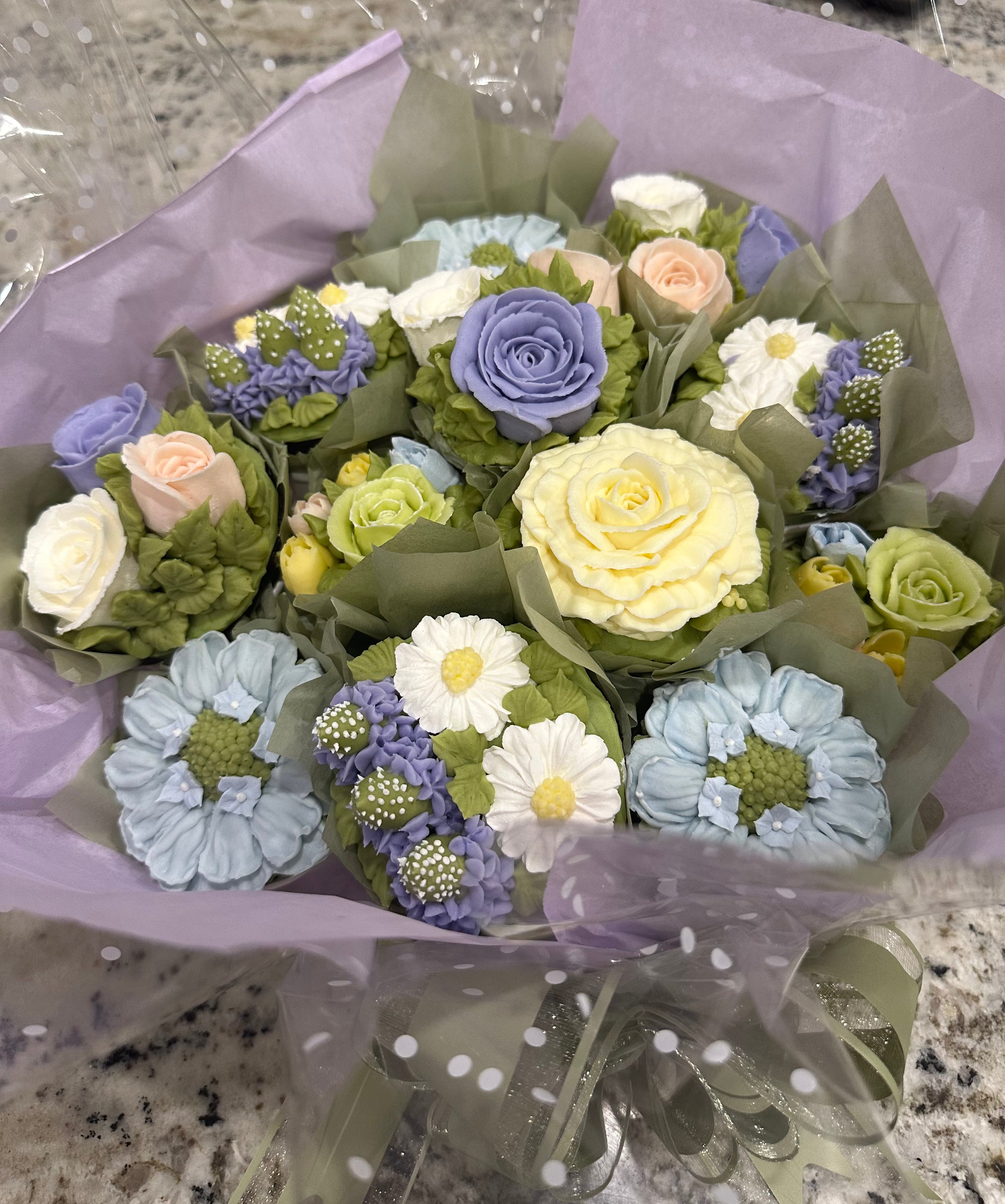 Floral Cupcakes baked in Litchfield Park, Arizona.