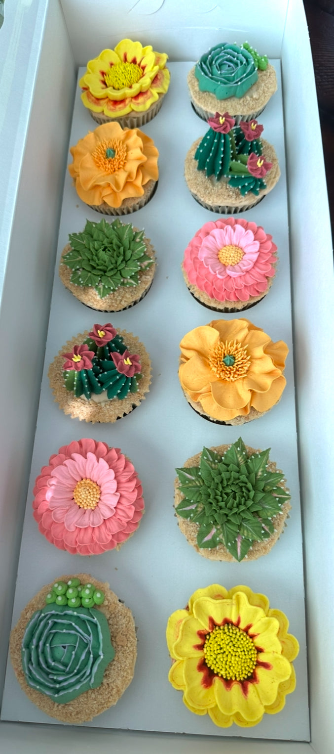 Floral Cupcake Box