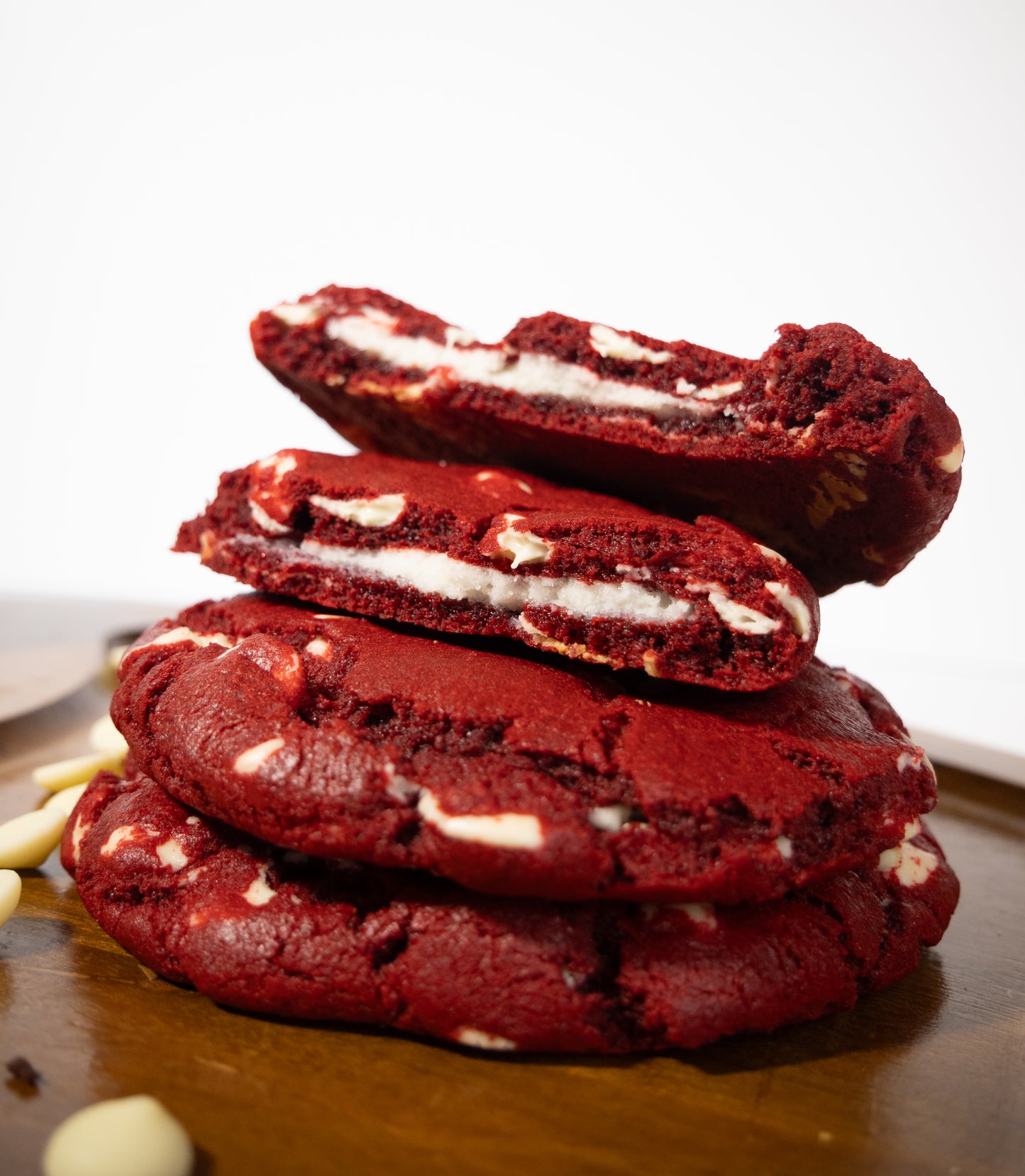 Red Velvet Cream Cheese Stuffed Chunky Cookie