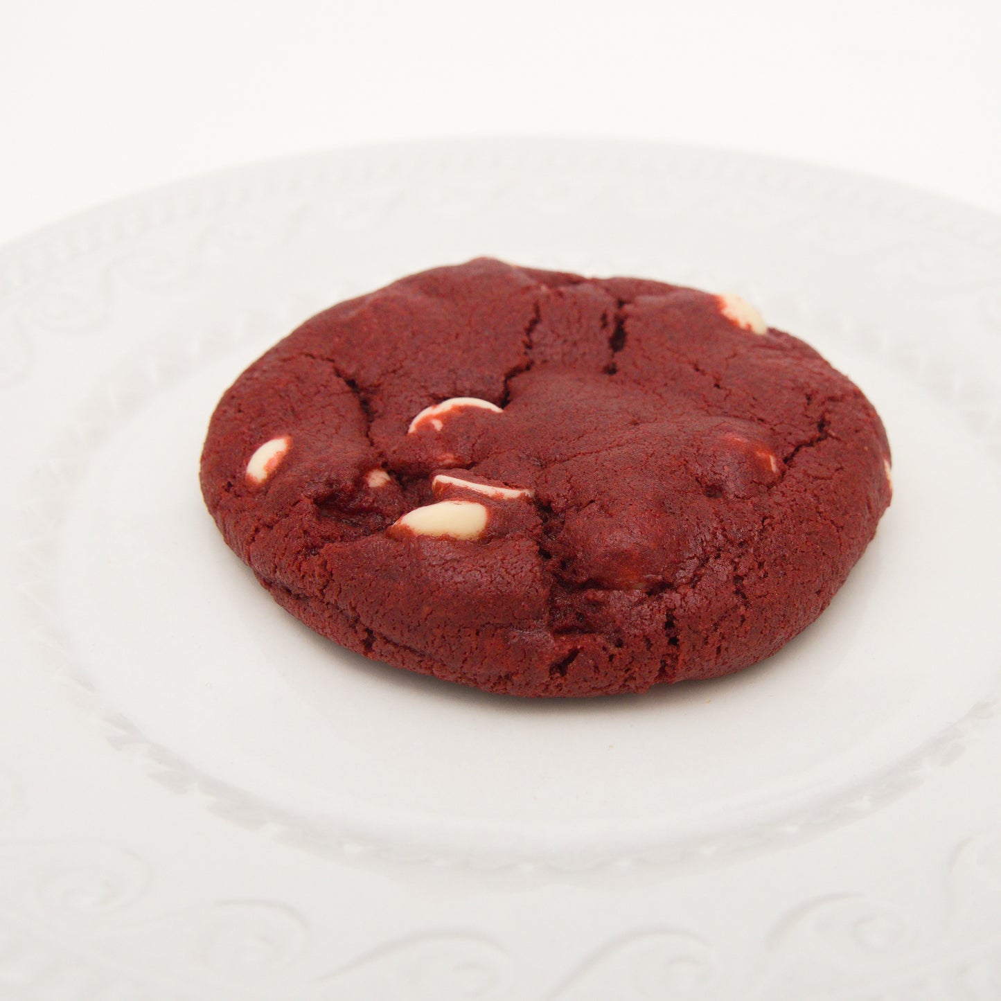 Red Velvet Cream Cheese Stuffed Cookie