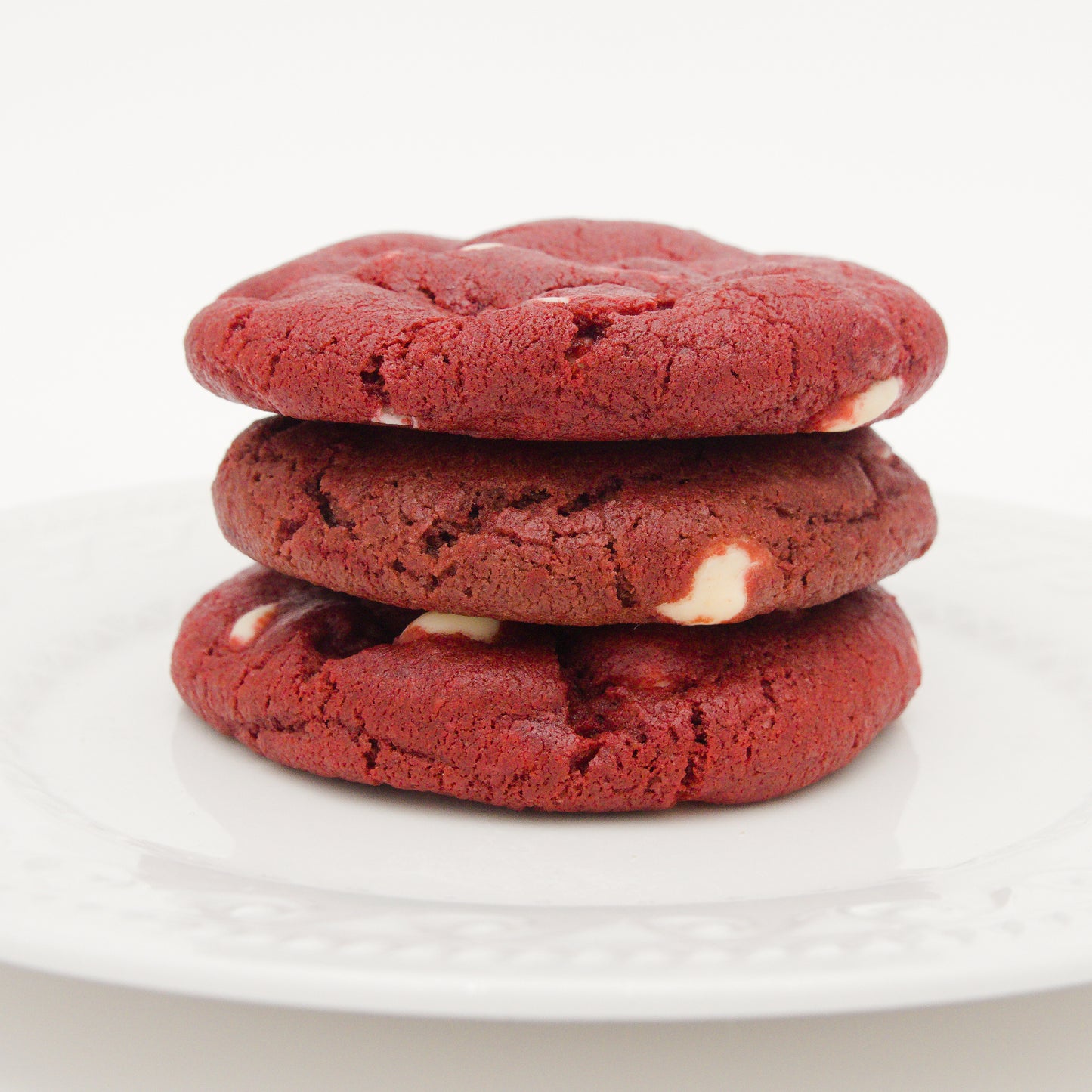 Red Velvet Cream Cheese Stuffed Cookie